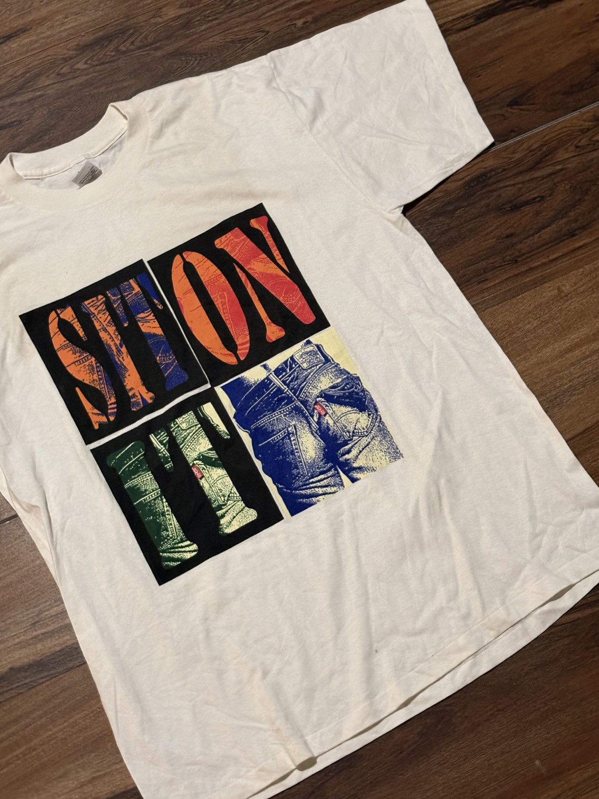 Levi's Vintage Clothing 1990 Levi’s Jeans 501 Warhal Art Shirt Size Xl USA Sit On It Size US XL / EU 56 / 4 - 3 Thumbnail