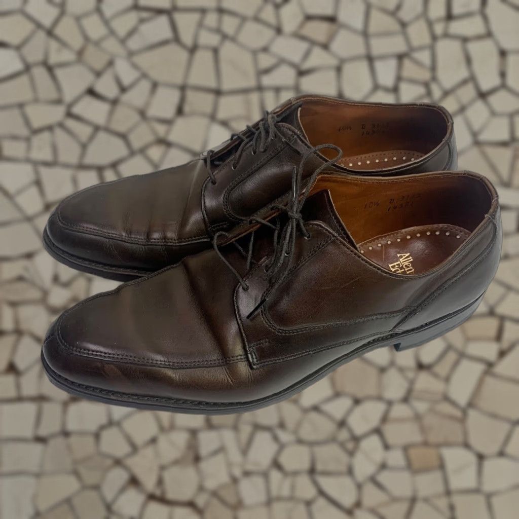 Vintage Allen Edmonds Leather Oxford Dress Shoes Mens Size 10.5 D Brown