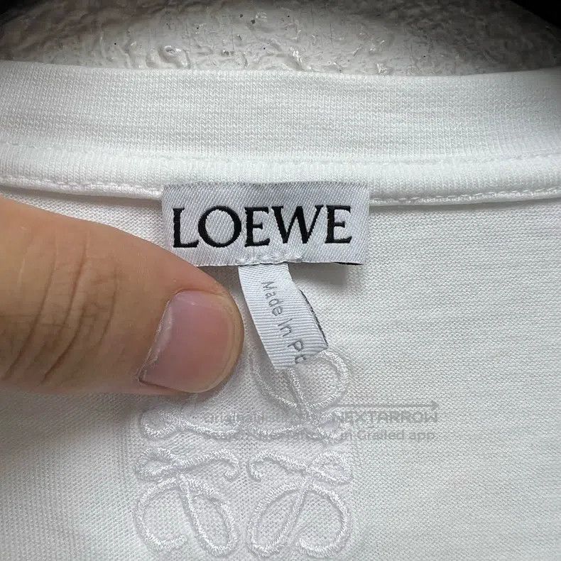 Loewe Loewe White Geometric Back Logo Embroidered Short Sleeve Size S / US 4 / IT 40 - 4 Thumbnail