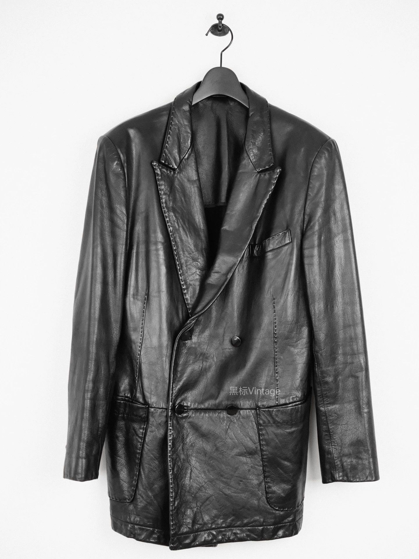 Yohji Yamamoto Yohji Yamamoto 06AW Archive Vegetable Tanned DB Blazer Size US L / EU 52-54 / 3 - 2 Thumbnail