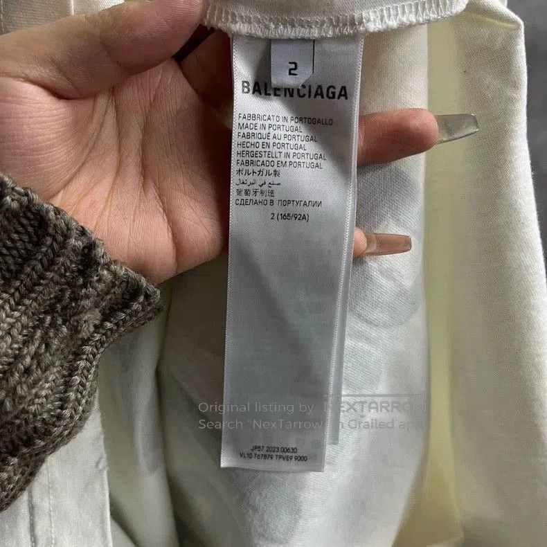Balenciaga Balenciaga White Logo Print Longsleeve Tee. Size US M / EU 48-50 / 2 - 4 Thumbnail