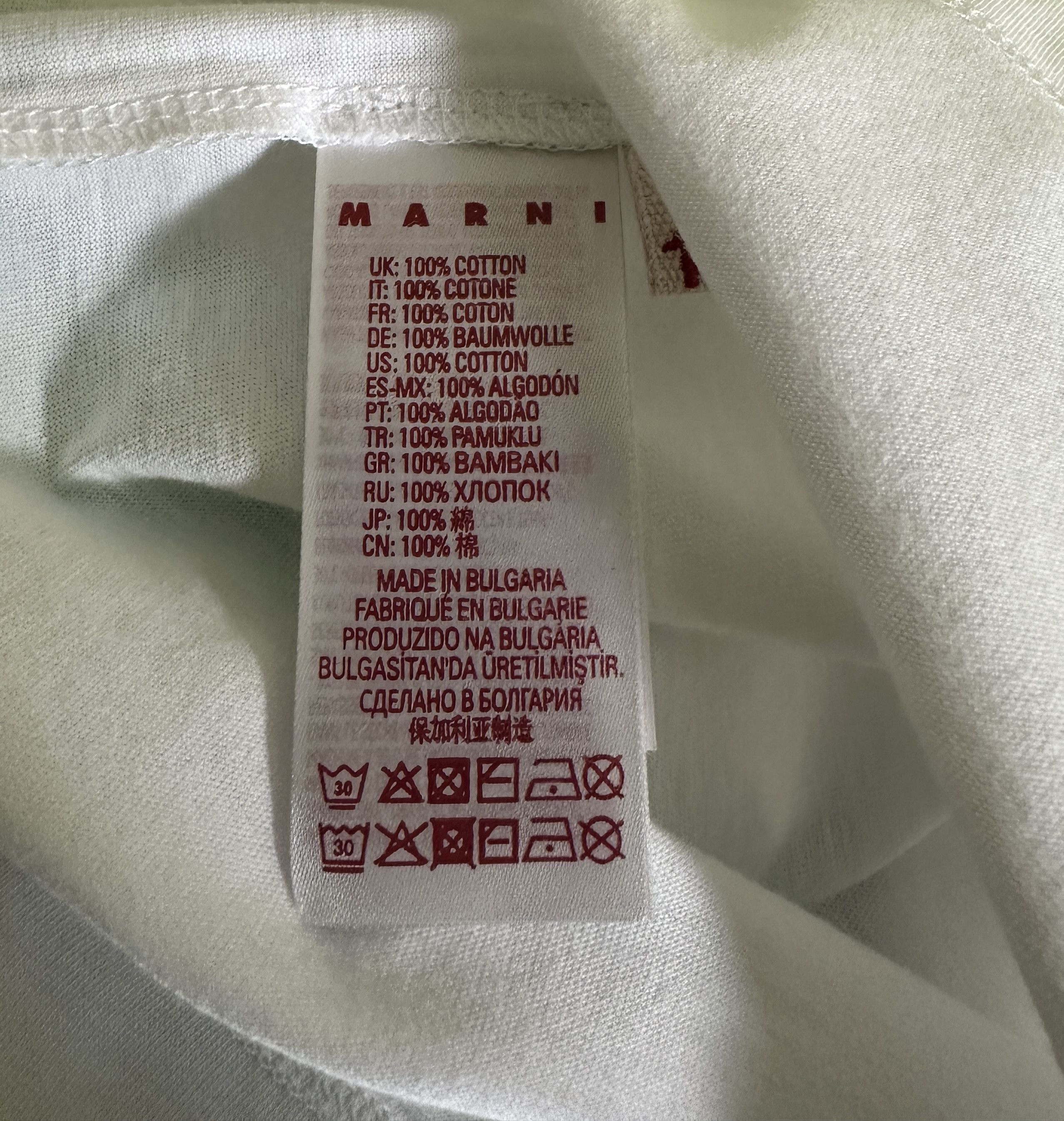 Marni White T-shirt Logo Size US M / EU 48-50 / 2 - 5 Thumbnail