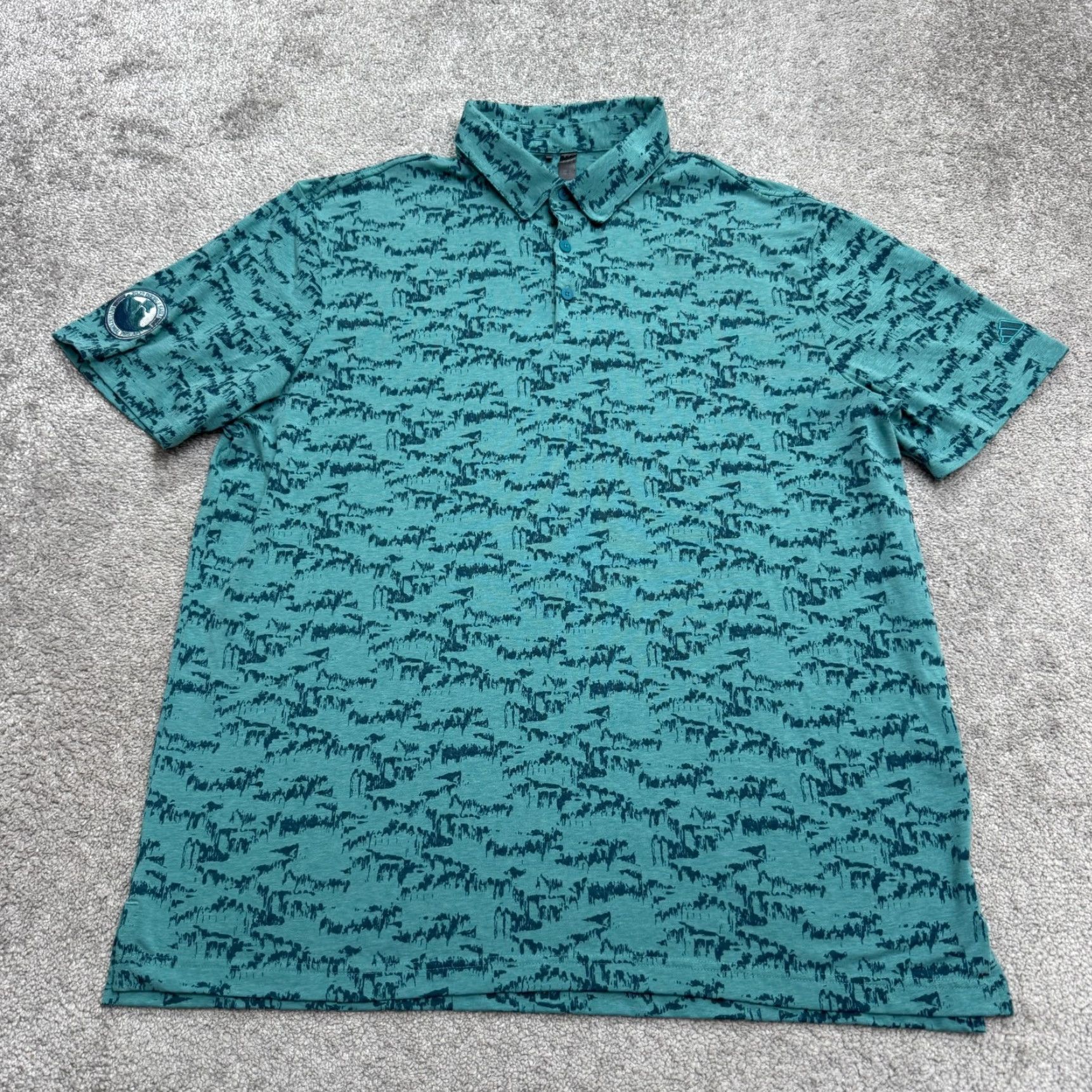 Tommy Bahama Adidas Polo Shirt Men Large Blue Short Sleeve Golf Abstract Pattern 2XL Regular Fit Sports Shirt Shirt Polo Size US XXL / EU 58 / 5 - 2 Thumbnail