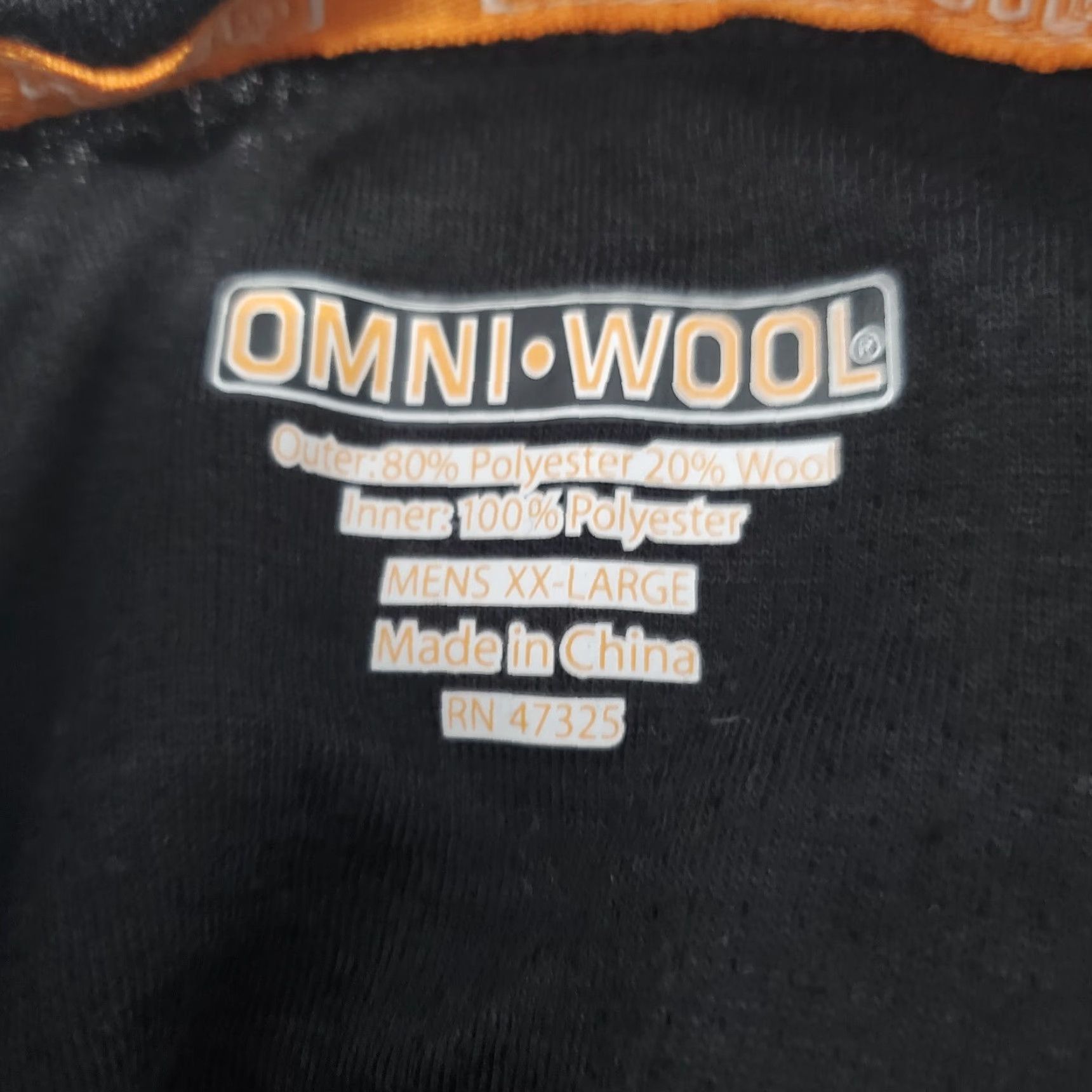 Vintage Omni-Wool Pullover Shirt 1/4 Zip Men XXL Black Long Sleeve Wool Blend Base Layer Shirt Size US XXL / EU 58 / 5 - 3 Thumbnail