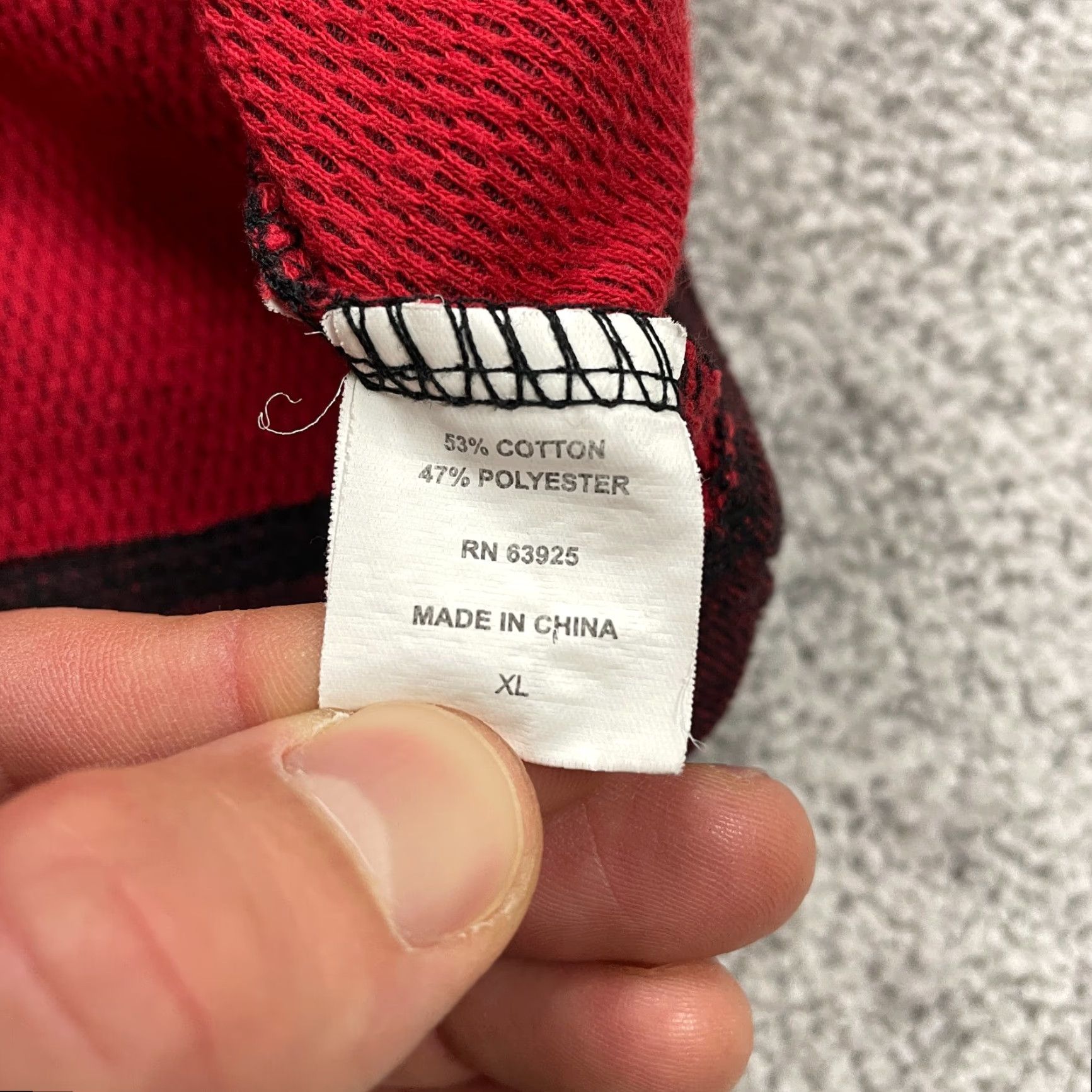 Vintage Retrofit Shirt Mens XL Red Crew Neck Long Sleeve T-Shirt Outdoor Classic, All Seasons, Breathable, Regular Fit Textile Hoodie? Size US XL / EU 56 / 4 - 5 Thumbnail
