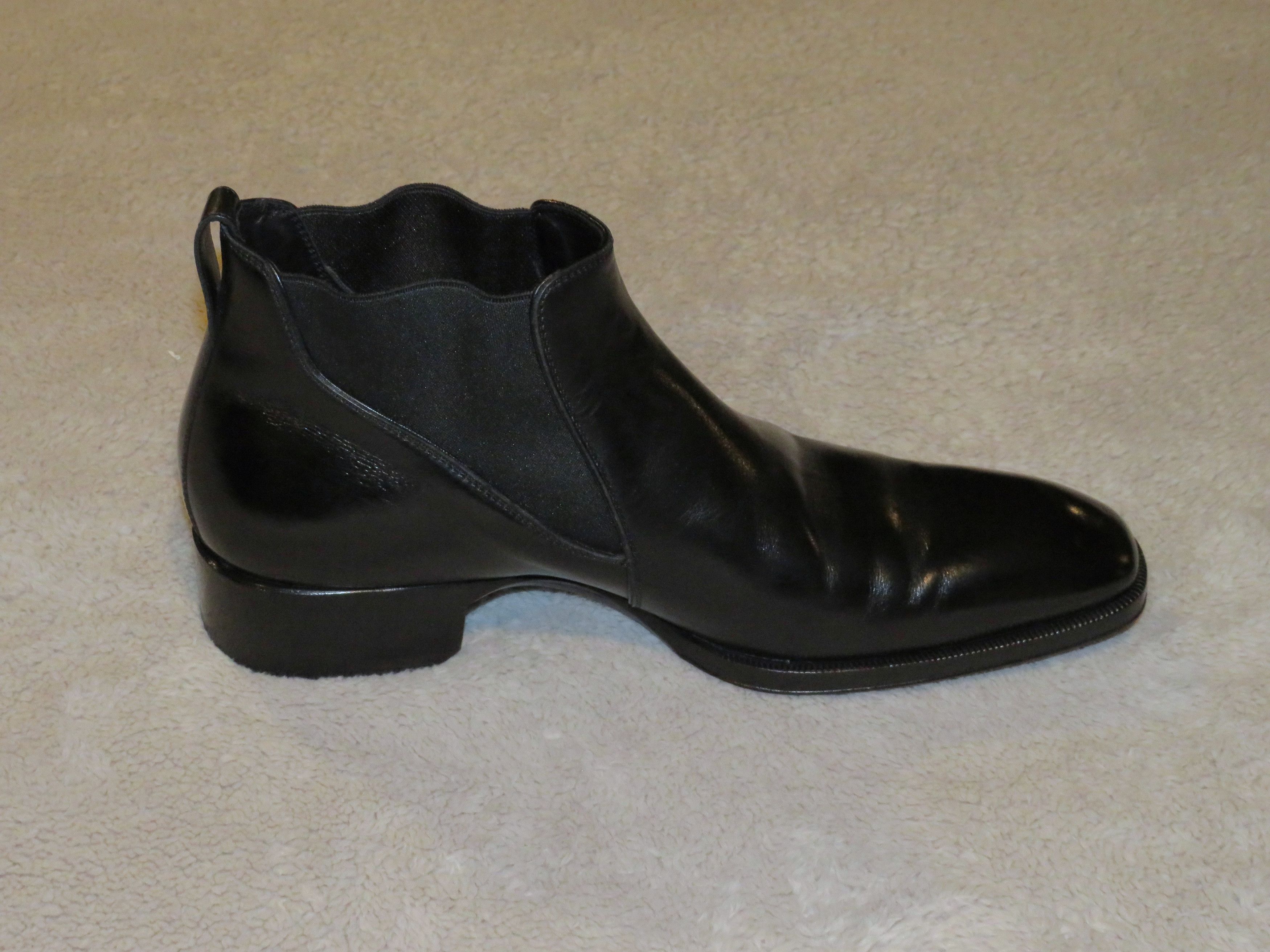 Tom Ford Elkan Black Calf Leather Short Chelsea Boot 8T Size US 8 / EU 41 - 3 Thumbnail