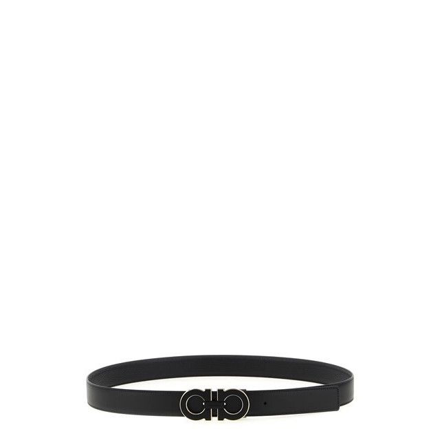 FERRAGAMO Black Men's Gancini Reversible Belt New & Authenti