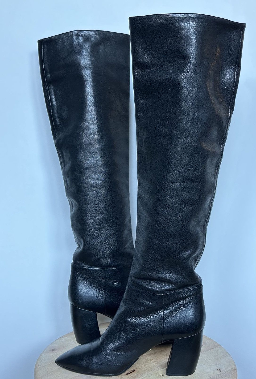 Prada Prada Leather High boots pointed toe Size US 6.5 / IT 36.5 - 5 Thumbnail