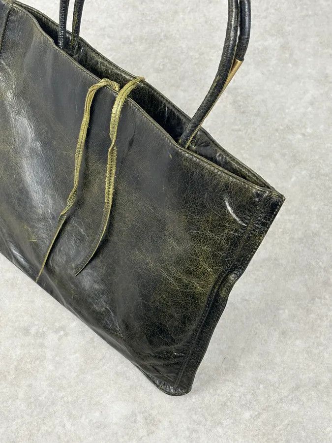 Roberto Cavalli SS2001 Roberto Cavalli Black Leather Silk-Lined Tote Bag Size ONE SIZE - 10 Thumbnail