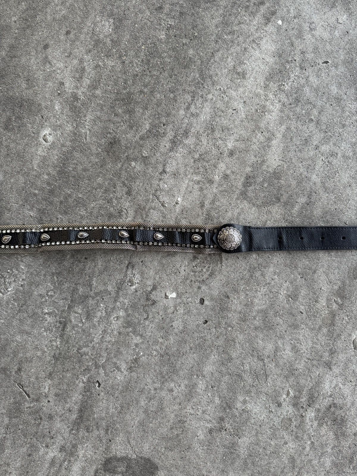 Japanese Brand Vintage Studded Leather Belt Size ONE SIZE - 10 Thumbnail