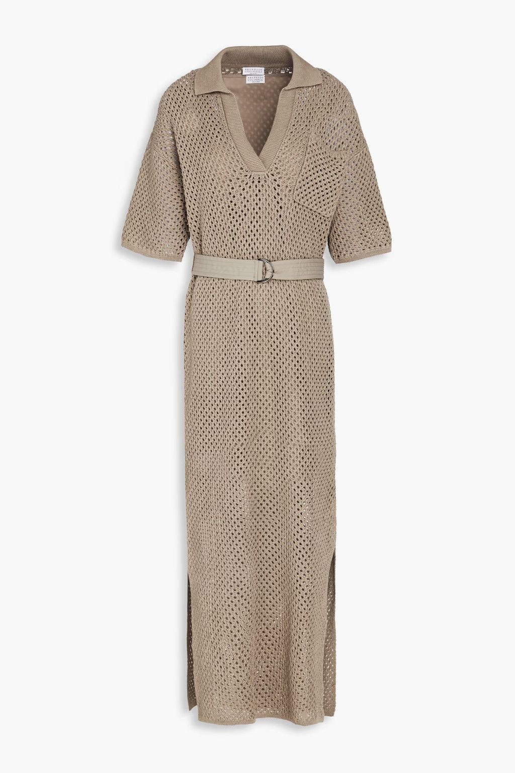 Brunello Cucinelli o1w1db10825 Dress in Brown Size L / US 10 / IT 46 - 1 Thumbnail