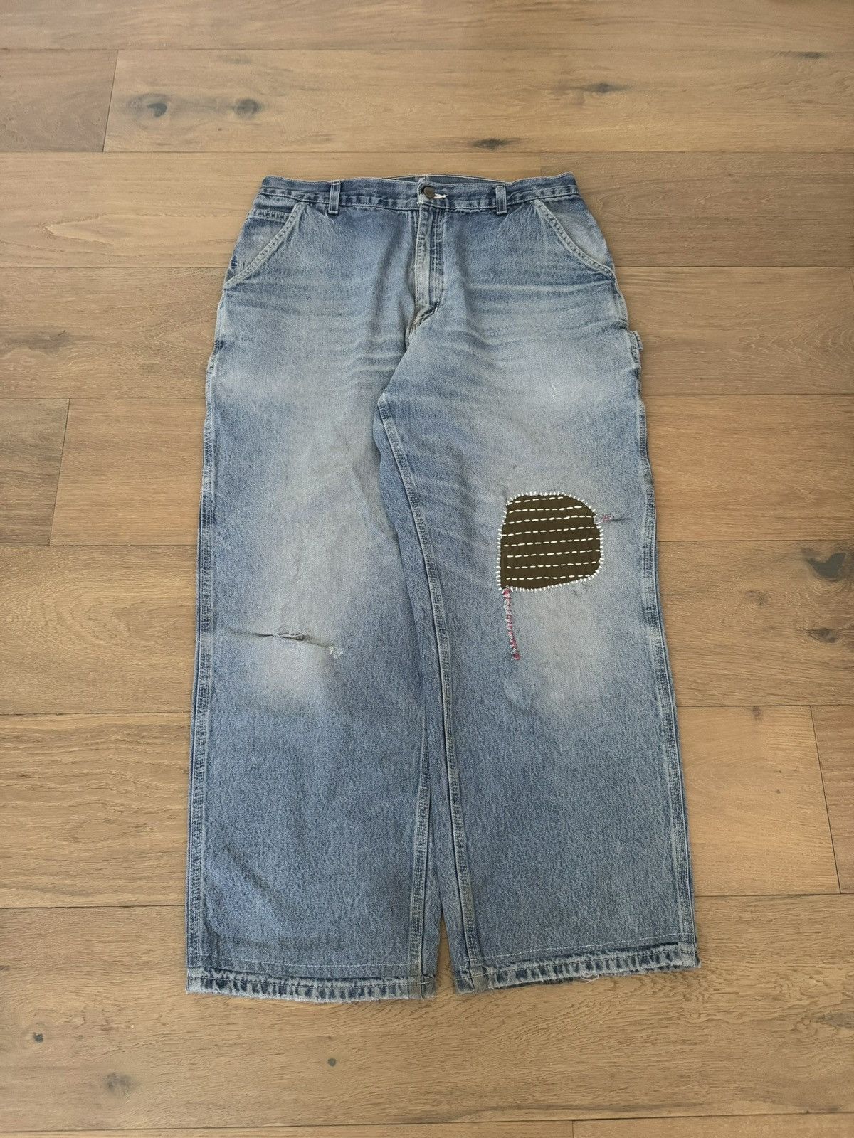 Carhartt Carhartt Carpenter Jeans with Sashiko repairs Size US 34 / EU 50 - 1 Thumbnail