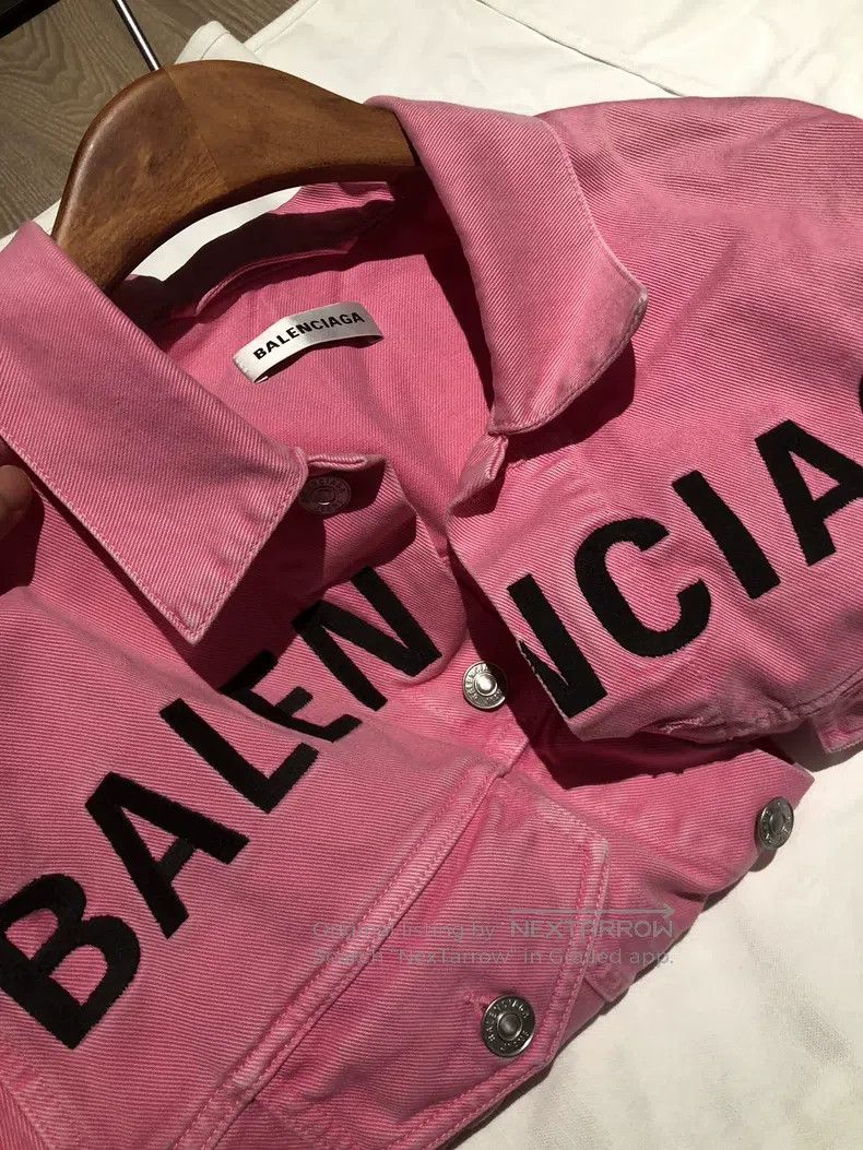 Balenciaga Balenciaga Pink Denim Jacket Size 4XL / US 24-26 - 4 Thumbnail
