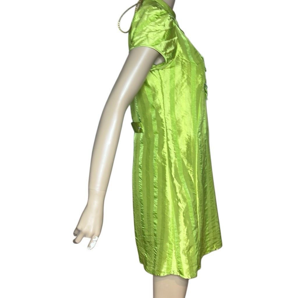 SikSilk Megan Silk Mini Green Lime Dress (019) Size S / US 4 / IT 40 - 5 Thumbnail