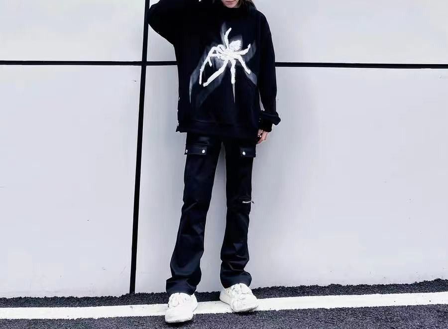 Japanese Brand Spider Embroidery Graphic Black Hoodie Size US M / EU 48-50 / 2 - 1 Thumbnail
