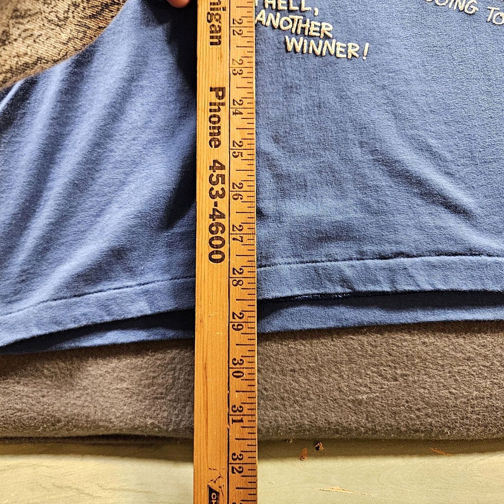 Hanes VINTAGE Bingo Shirt Mens XL Blue American Sportswear Funny Graphic 90s Tee 1991 Size US XL / EU 56 / 4 - 6 Thumbnail