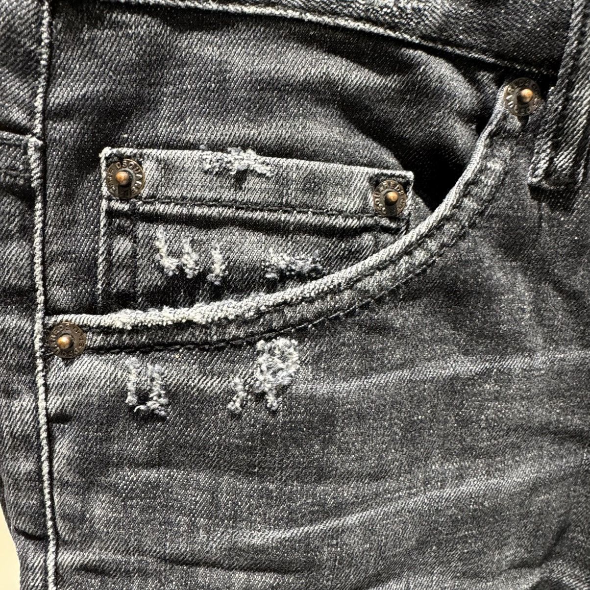 Dsquared2 NWT Dark Wash Distressed Cropped Jeans - BLACK, 46 Size US 30 / EU 46 - 7 Thumbnail