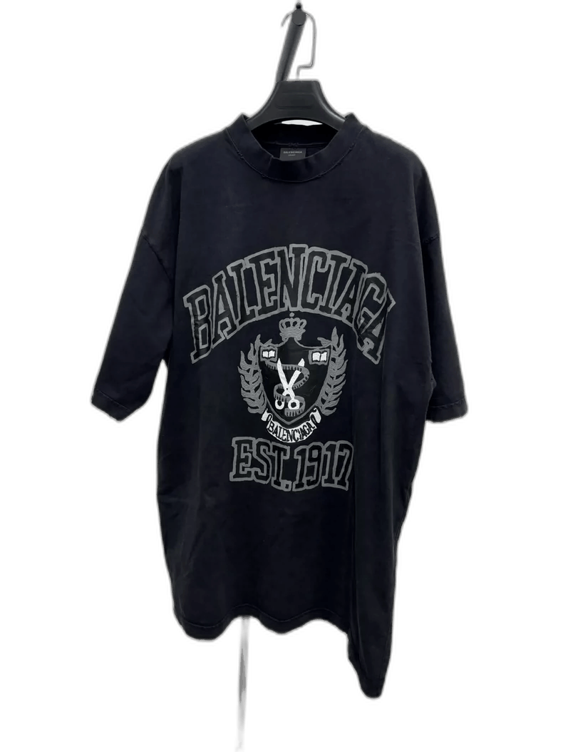 Balenciaga Balenciaga Scissor Wheat Logo Print T-shirt-yf Size US XL / EU 56 / 4 - 1 Thumbnail