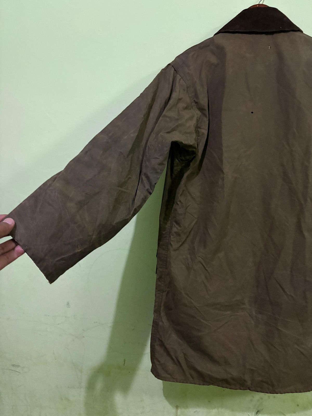 Barbour VTG 90's Barbour Border Cotton Waxed Jacket Hunting Jacket Size US L / EU 52-54 / 3 - 8 Thumbnail