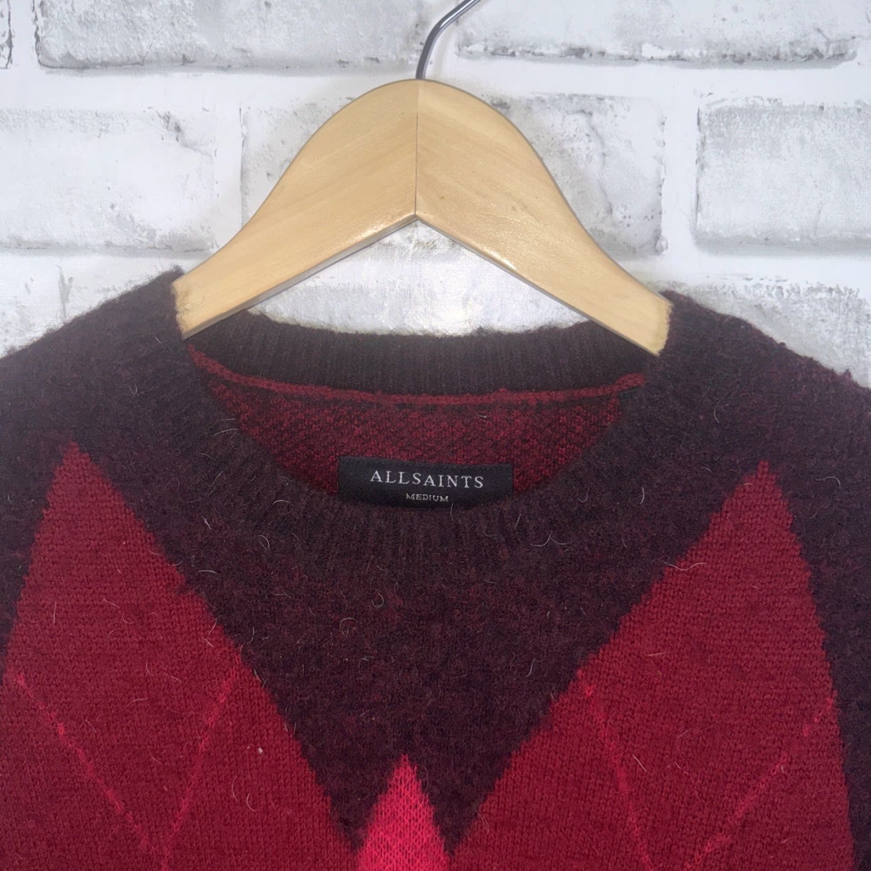 Allsaints AllSaints Wool Alpaca Blend Sweater Mens Size M Oversized Fit Black Pullover Knit Wool Alpaca Mens Sweater Size US M / EU 48-50 / 2 - 2 Thumbnail