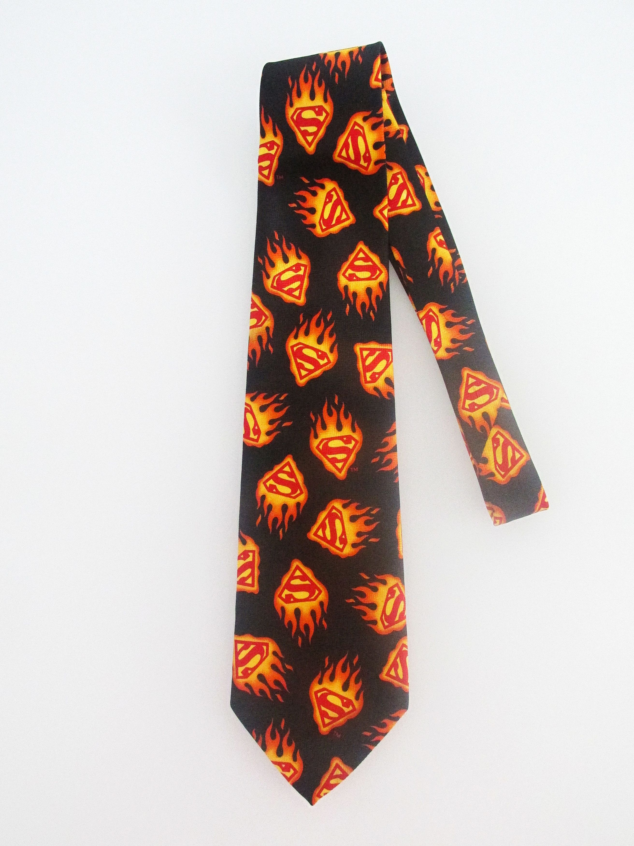 DC Comics Superman/DC Comics (NWOT) Logo Men's Tie Vintage 2001 Size ONE SIZE - 1 Thumbnail