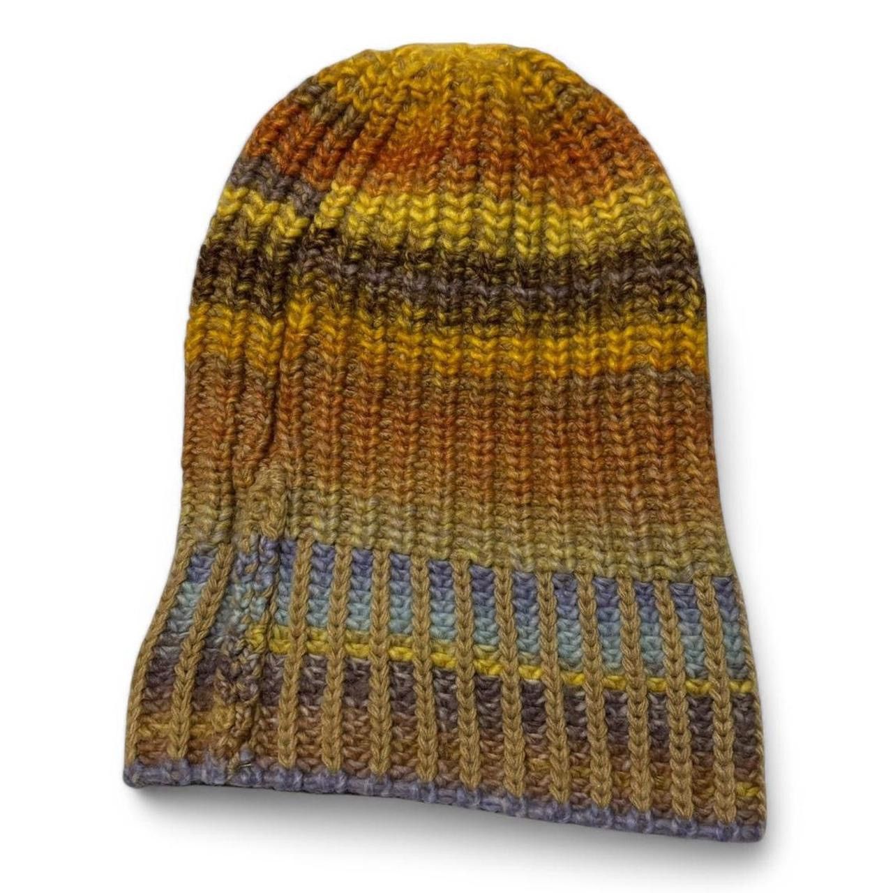 Vintage Vintage 1990s Patterned Wool Blend Knit Beanie Size ONE SIZE - 3 Thumbnail