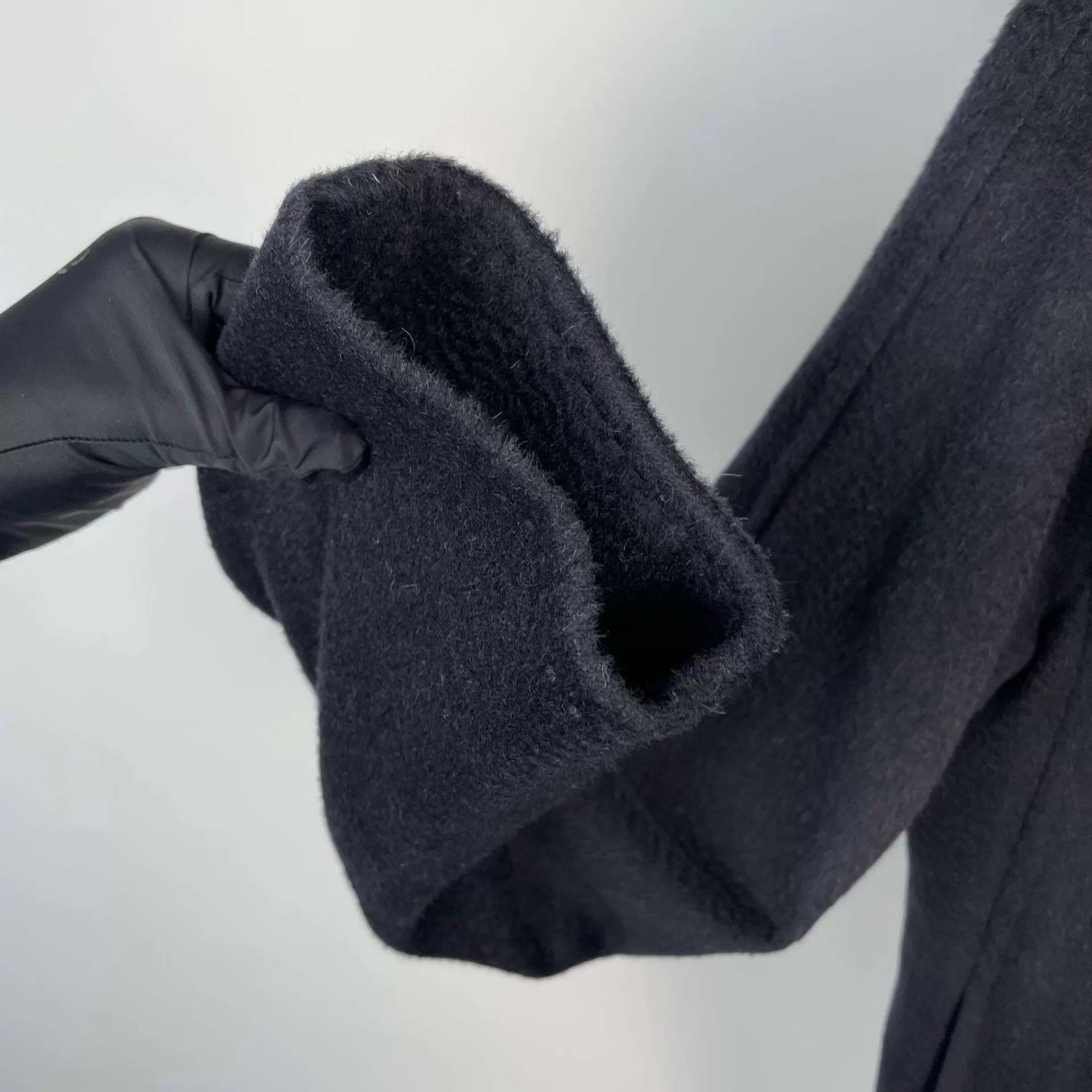 Max Mara Maxmara Women's Wool Coat Black 155/80A Size XS / US 0-2 / IT 36-38 - 7 Thumbnail