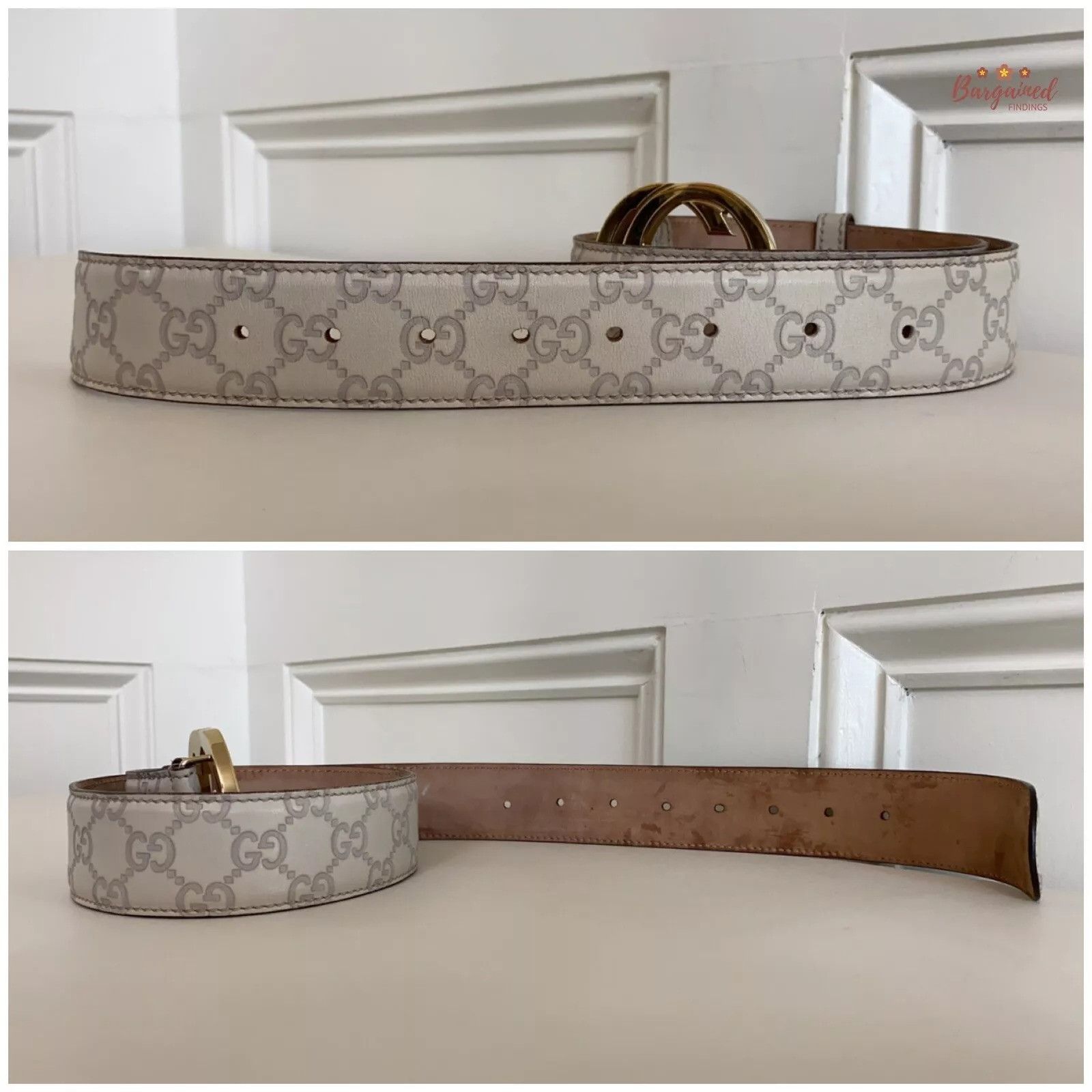 Gucci Gucci Guccissima Leather Gold Interlocking G Buckle Belt Size 30 - 4 Thumbnail