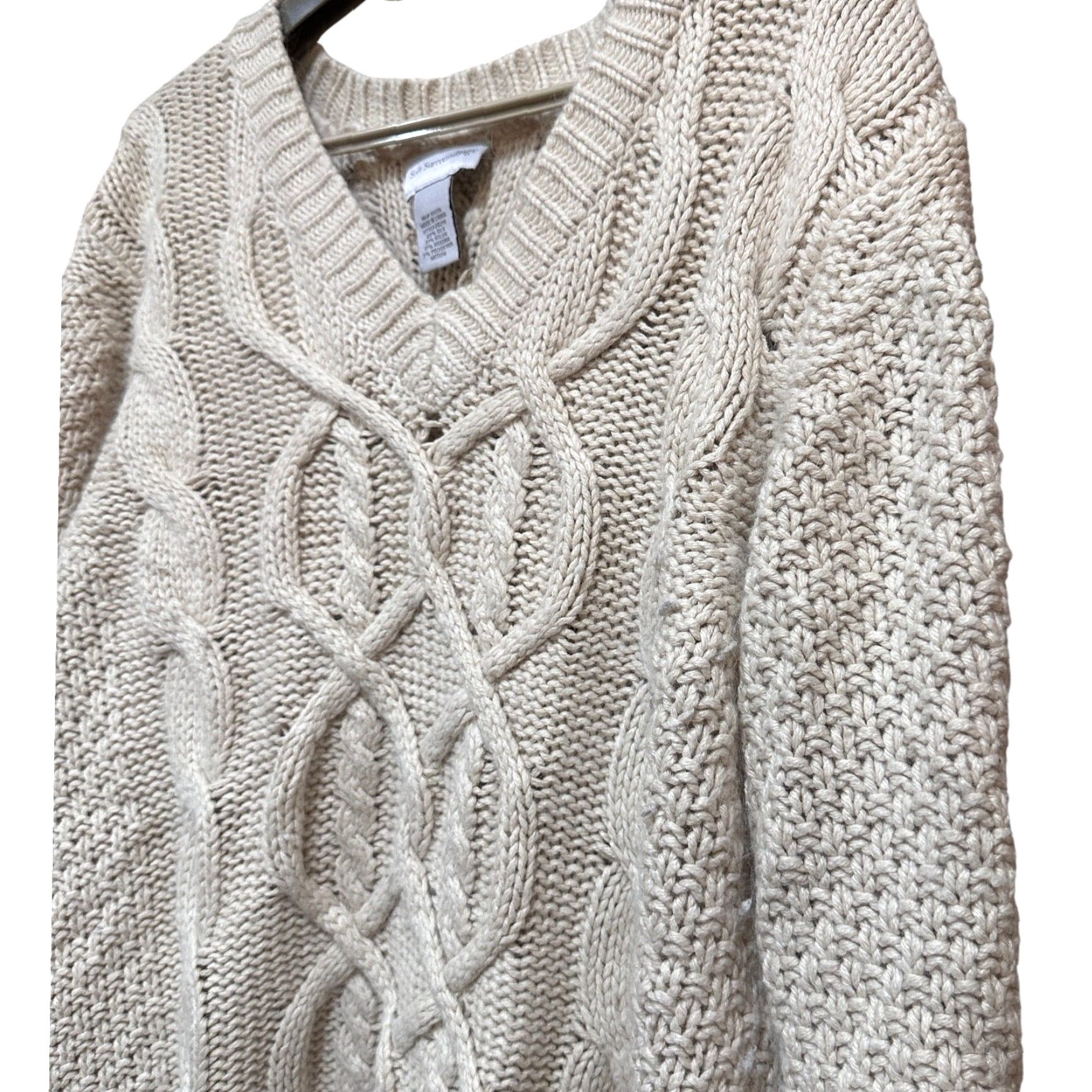 Soft Surroundings Soft Surroundings Sweater Womens M Cream Silk Nylon Angora Pilling Pullover Casual Winter Womens Size M / US 6-8 / IT 42-44 - 2 Thumbnail