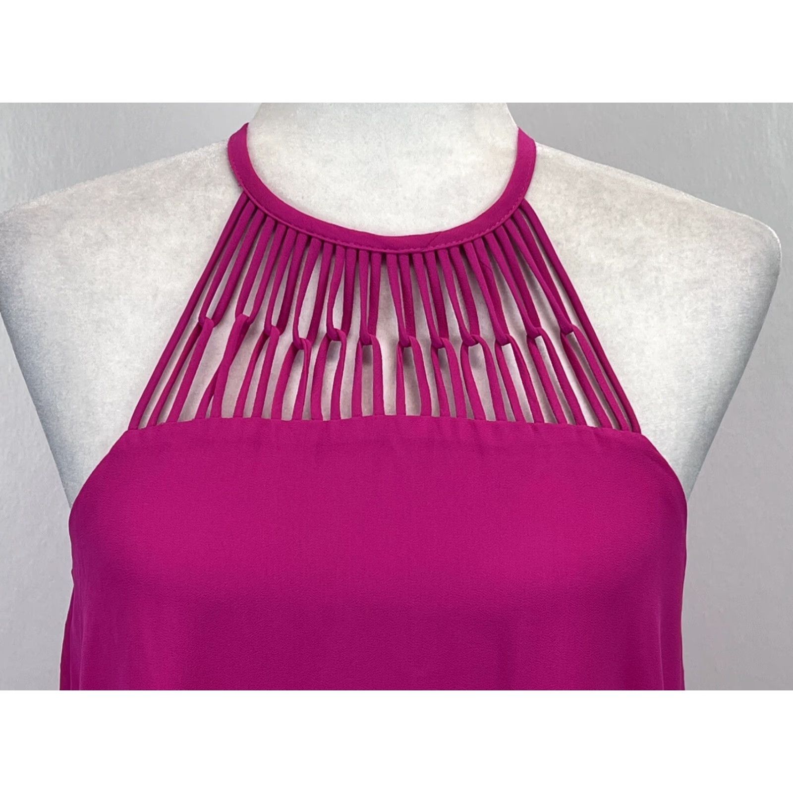 Lulus Lulus Tell Me Fuschia Swing Dress Sz M Sleeveless Mini Bright Pink Barbie Signature? Size M / US 6-8 / IT 42-44 - 5 Thumbnail