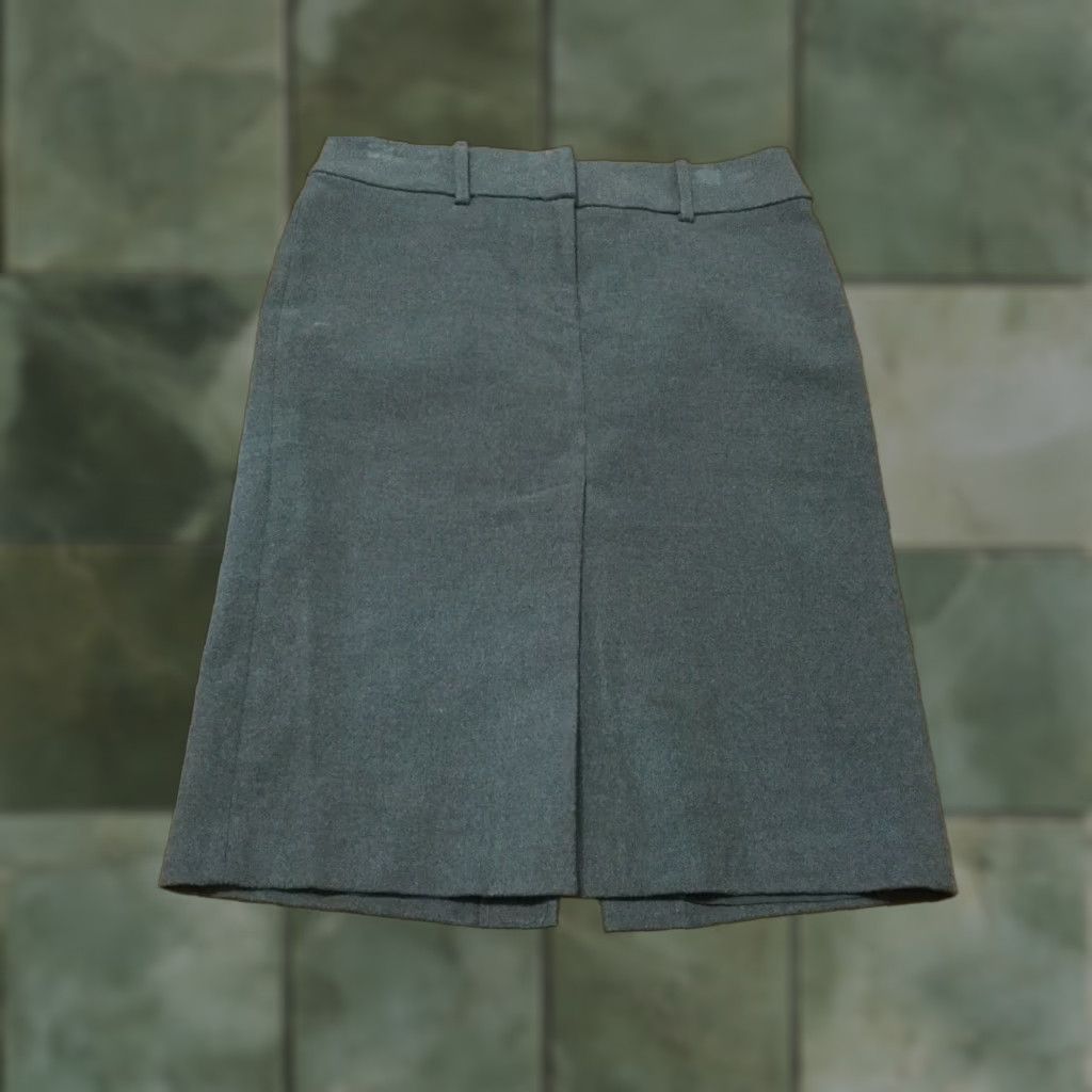 Express VINTAGE Express Stretch Straight Skirt Gray Front Zip Slits Size 3/4 Womens Size 26" / US 2 / IT 38 - 1 Thumbnail