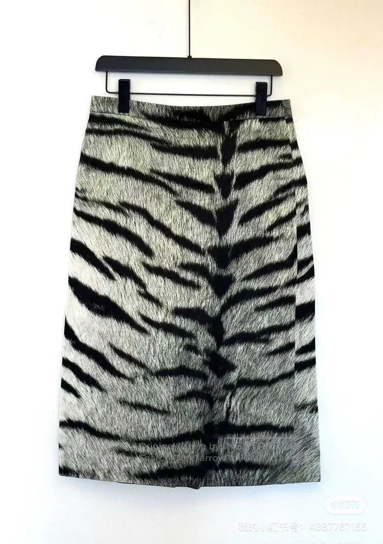 Dries Van Noten Dries Van Noten Black and white striped skirt Size 37" - 4 Thumbnail