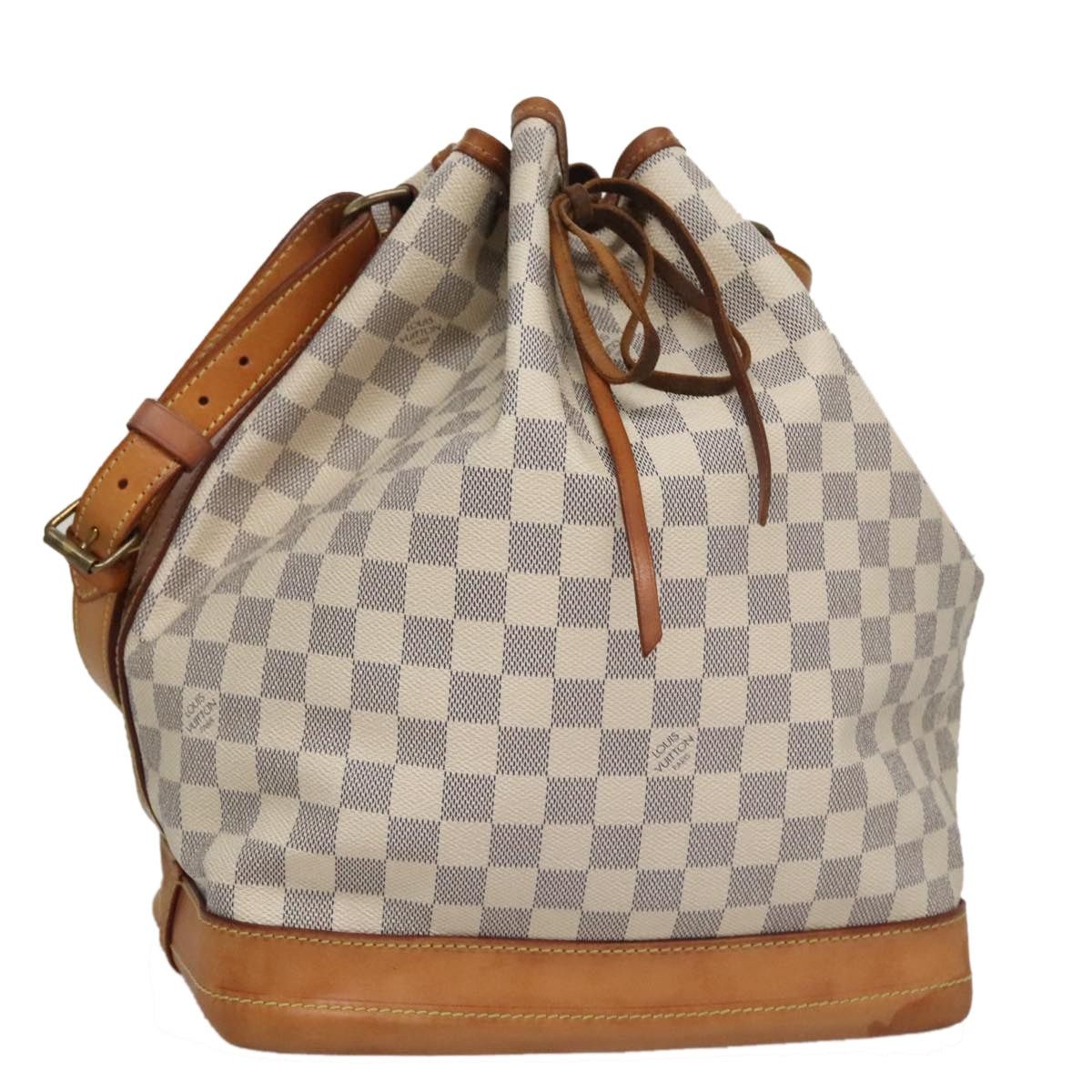 Louis Vuitton Damier Azur Noe Shoulder Bag N42222 in White, Women's