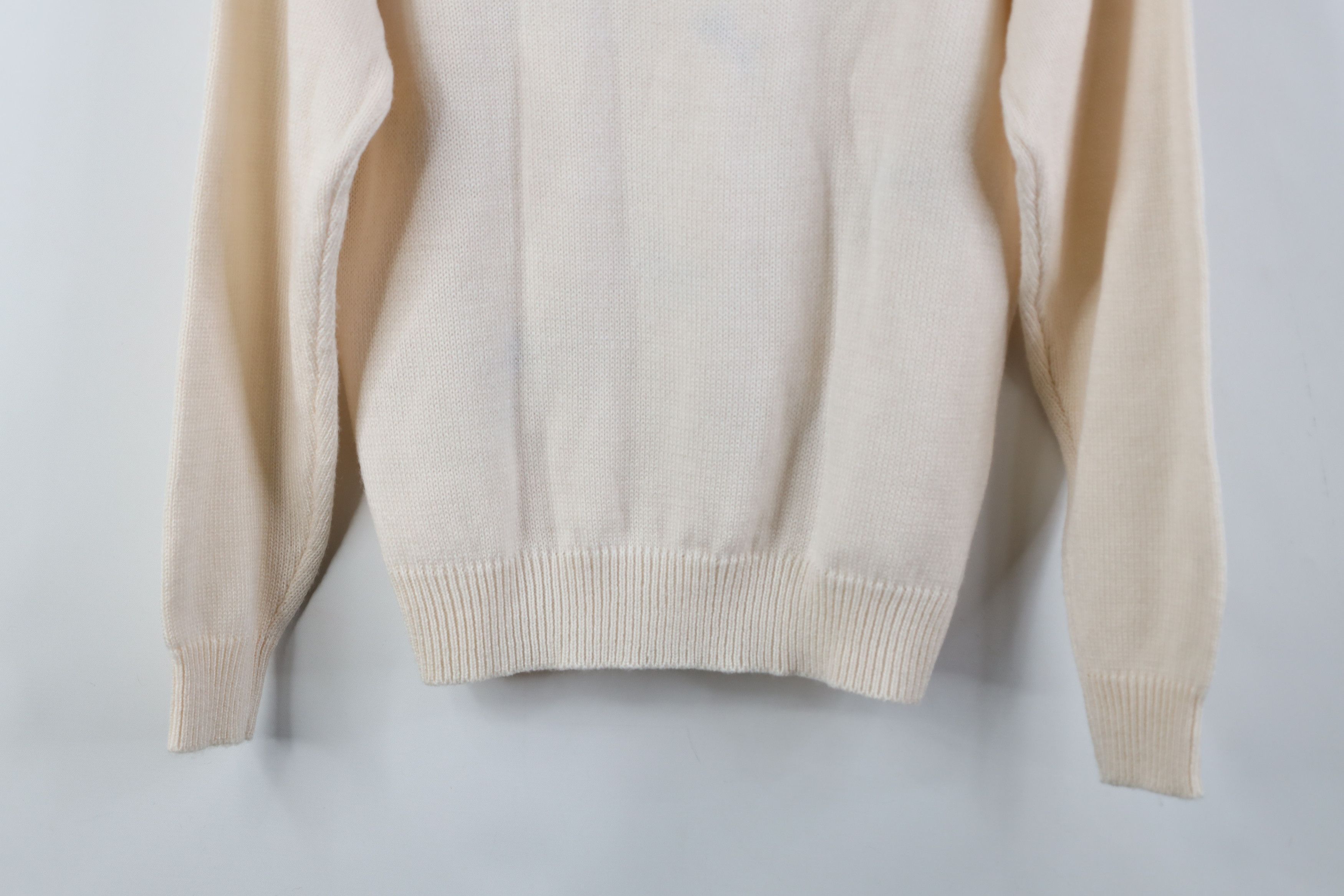 Vintage Vintage 90s Streetwear Needlepoint Flower Ribbed Sweater Size M / US 6-8 / IT 42-44 - 10 Thumbnail