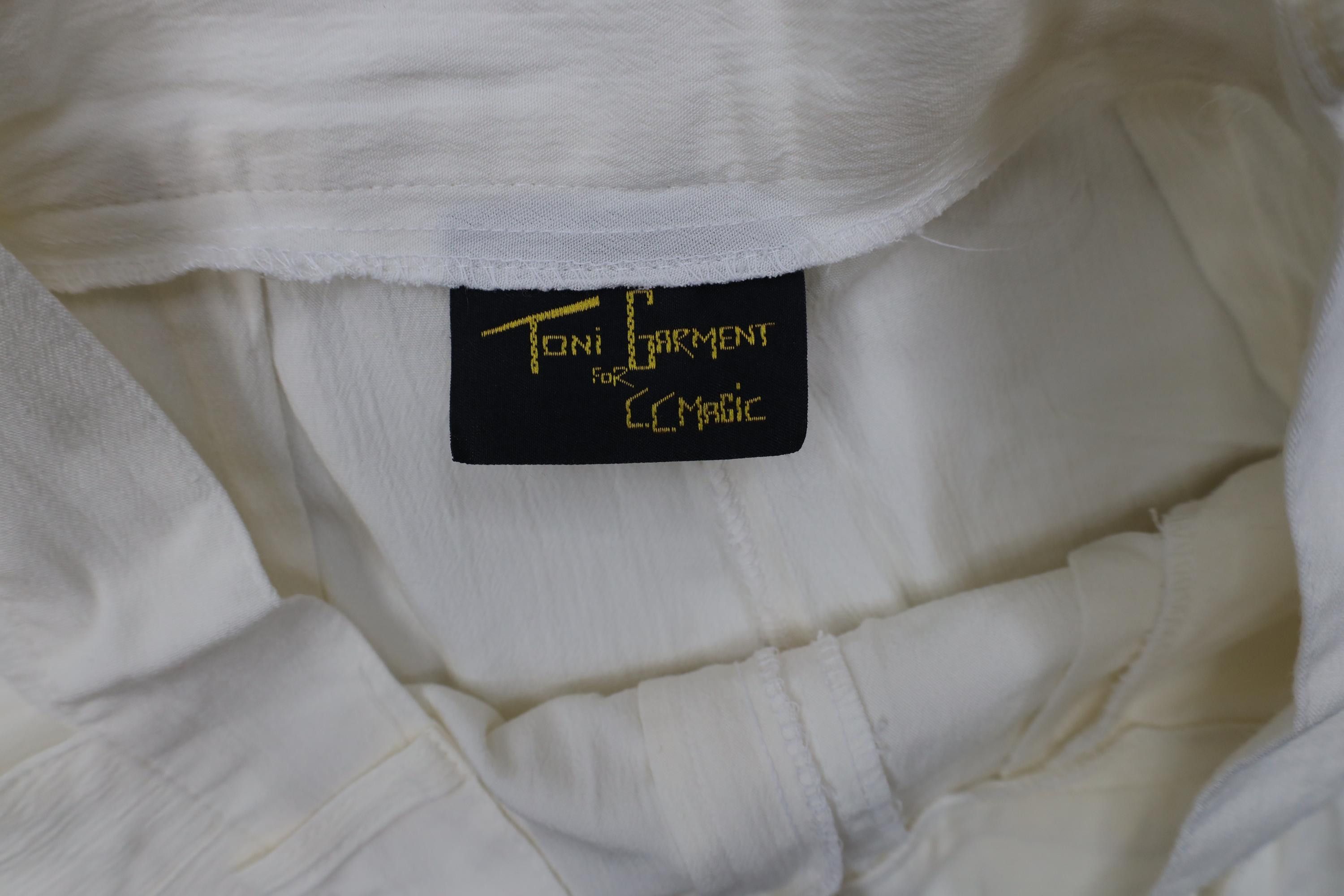 Vintage Vtg 90s Streetwear Gabardine Baggy Chino Shorts Cream USA Size 32" / US 10 / IT 46 - 8 Thumbnail