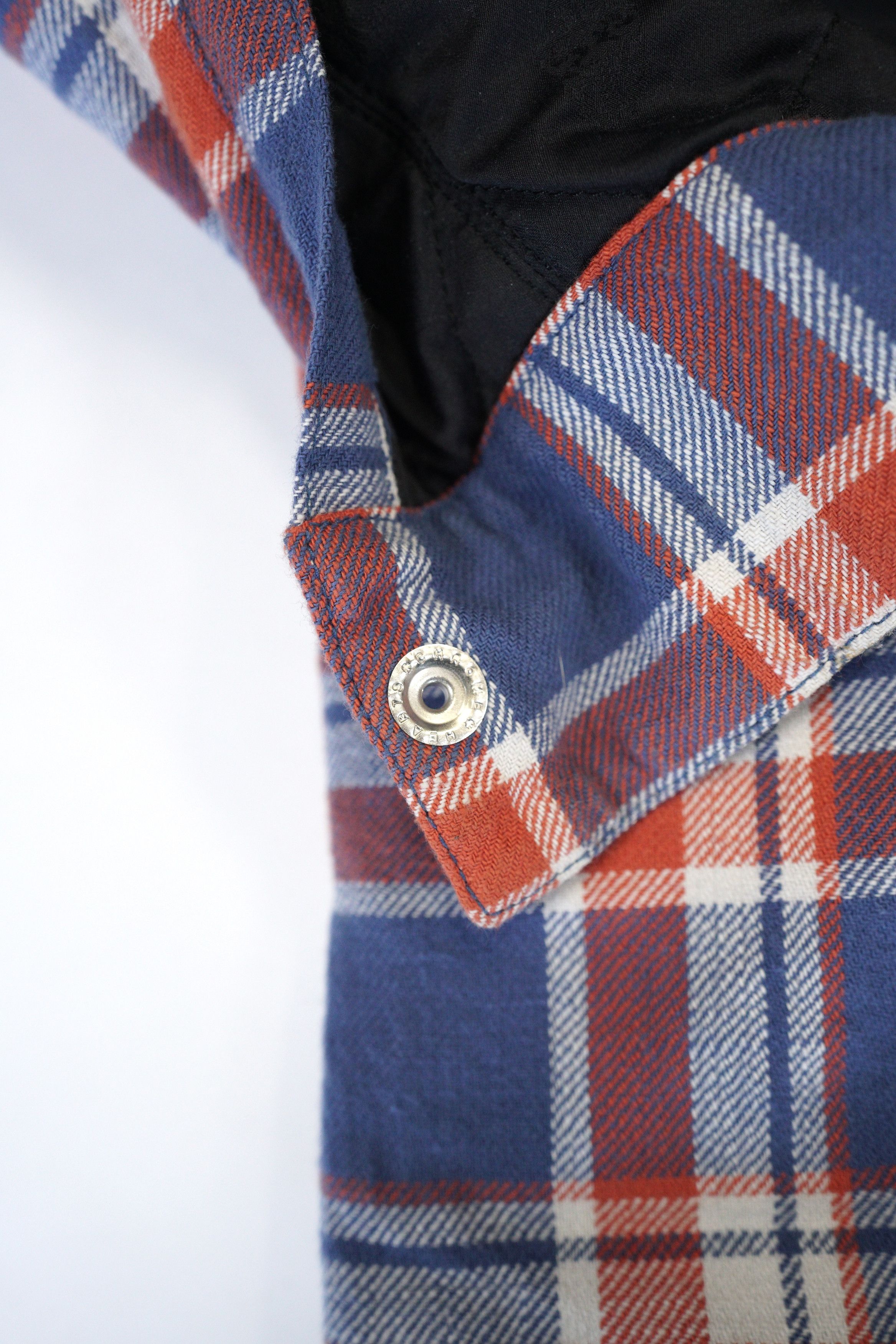 Chrome Hearts Chrome Hearts Blue & Red Plaid Cropped Cargo Flannel Shirt Size US XL / EU 56 / 4 - 10 Thumbnail