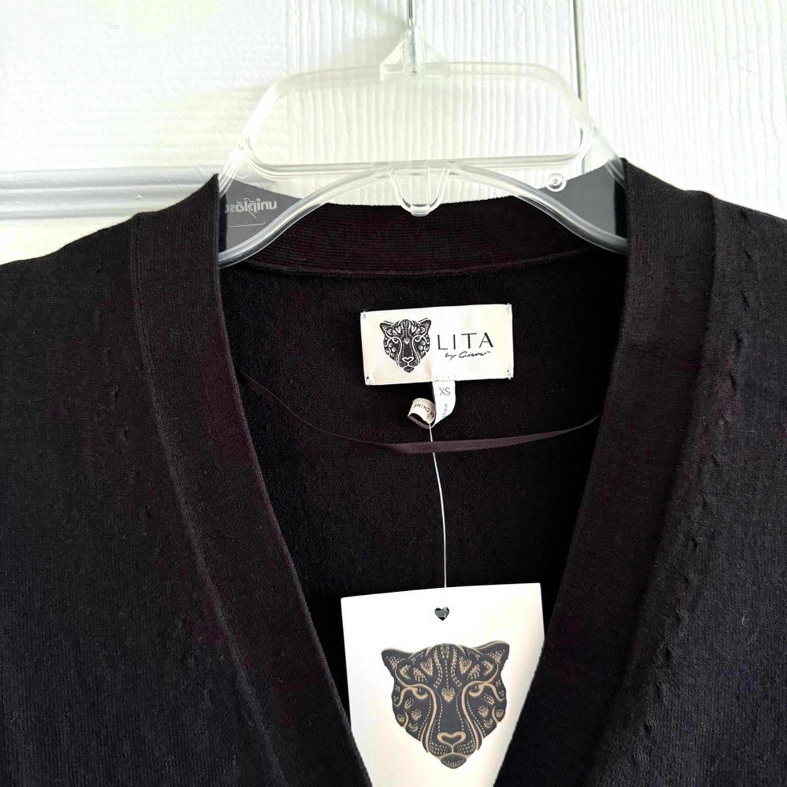 Other NWT! LITA By Ciara Black Long Cardigan, Size XS, MSRP.$298 Size XS / US 0-2 / IT 36-38 - 9 Thumbnail