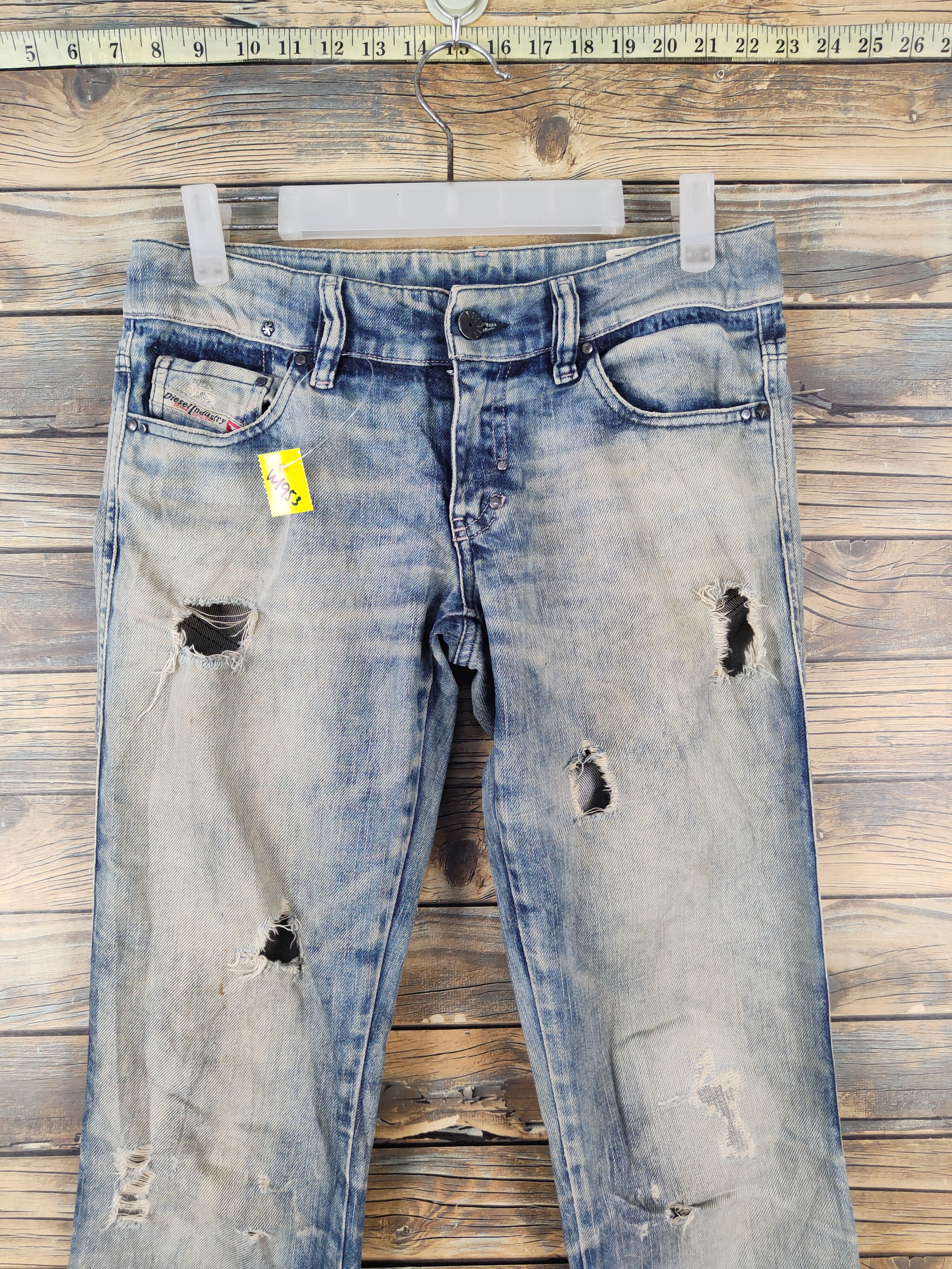Diesel Diesel Dark Blue Faded Distressed Ripped denim Jeans #W1953 Size US 27 - 2 Thumbnail