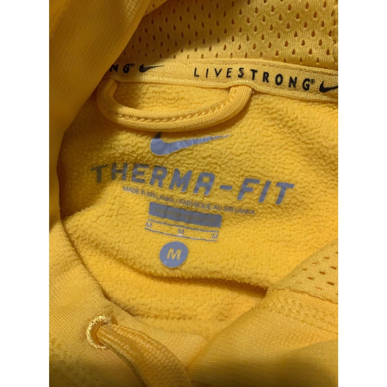 Nike Nike Livestrong Lance Armstrong Cycling Therma Fit Yellow Pullover Hoodie M Men Size US M / EU 48-50 / 2 - 6 Thumbnail