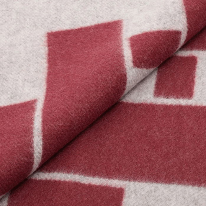 Hermes Contests Cashmere Scarf Bordeaux x Gray Size ONE SIZE - 2 Thumbnail