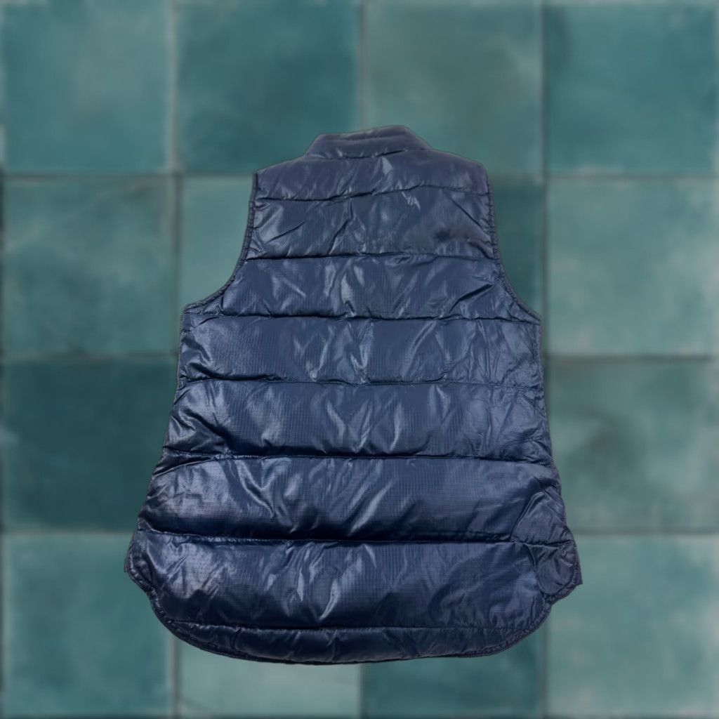J.Crew VINTAGE J.Crew Vest Womens 2XS Blue Shiny Mock Neck Puffer Snap Inside Zipper Size XXS / US 00 / IT 34 - 1 Thumbnail