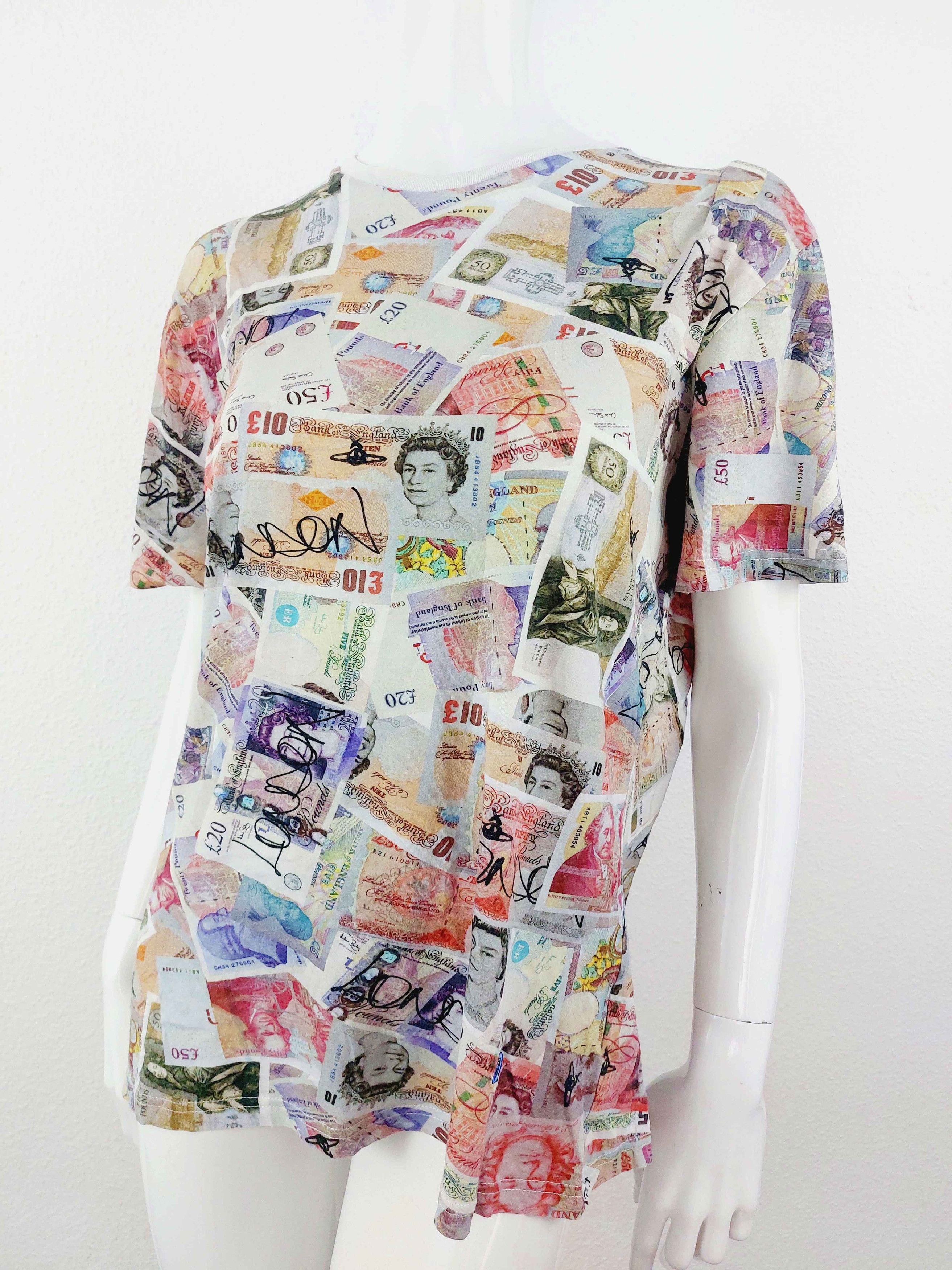 Vivienne Westwood Vivienne Westwood English Pounds Banknote Money T-Shirt Size US XL / EU 56 / 4 - 5 Thumbnail