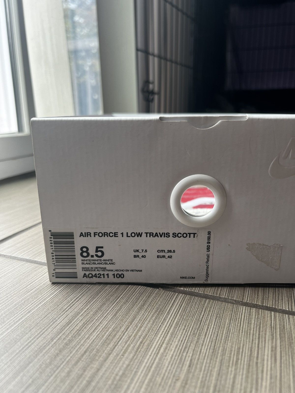 Nike × Travis Scott Travis Scott Air Force 1 White Size US 8.5 / EU 41-42 - 9 Thumbnail