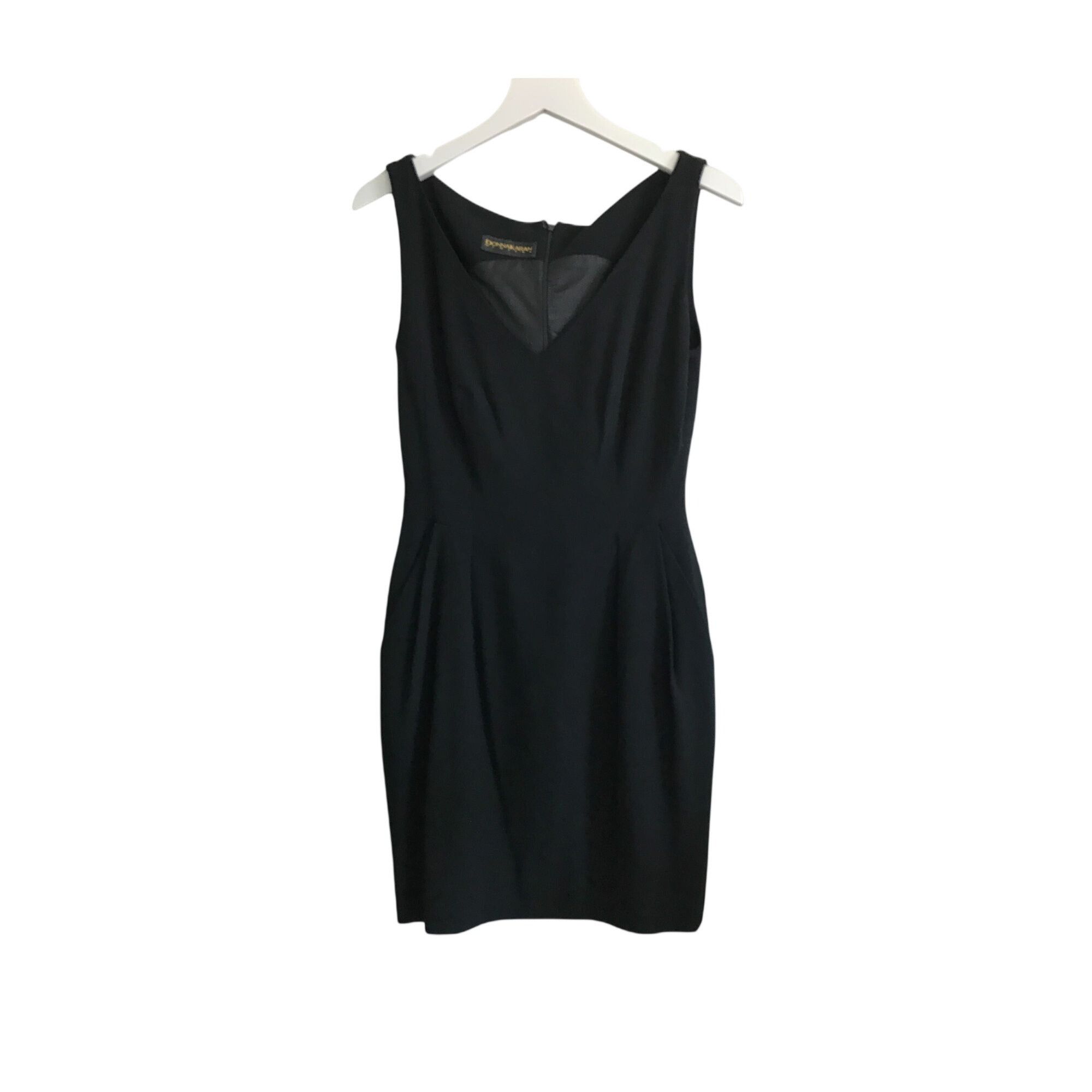 Donna Karan Vintage Donna Karan Black Wool Dress Size 4 Sleeveless USA M Size S / US 4 / IT 40 - 1 Thumbnail