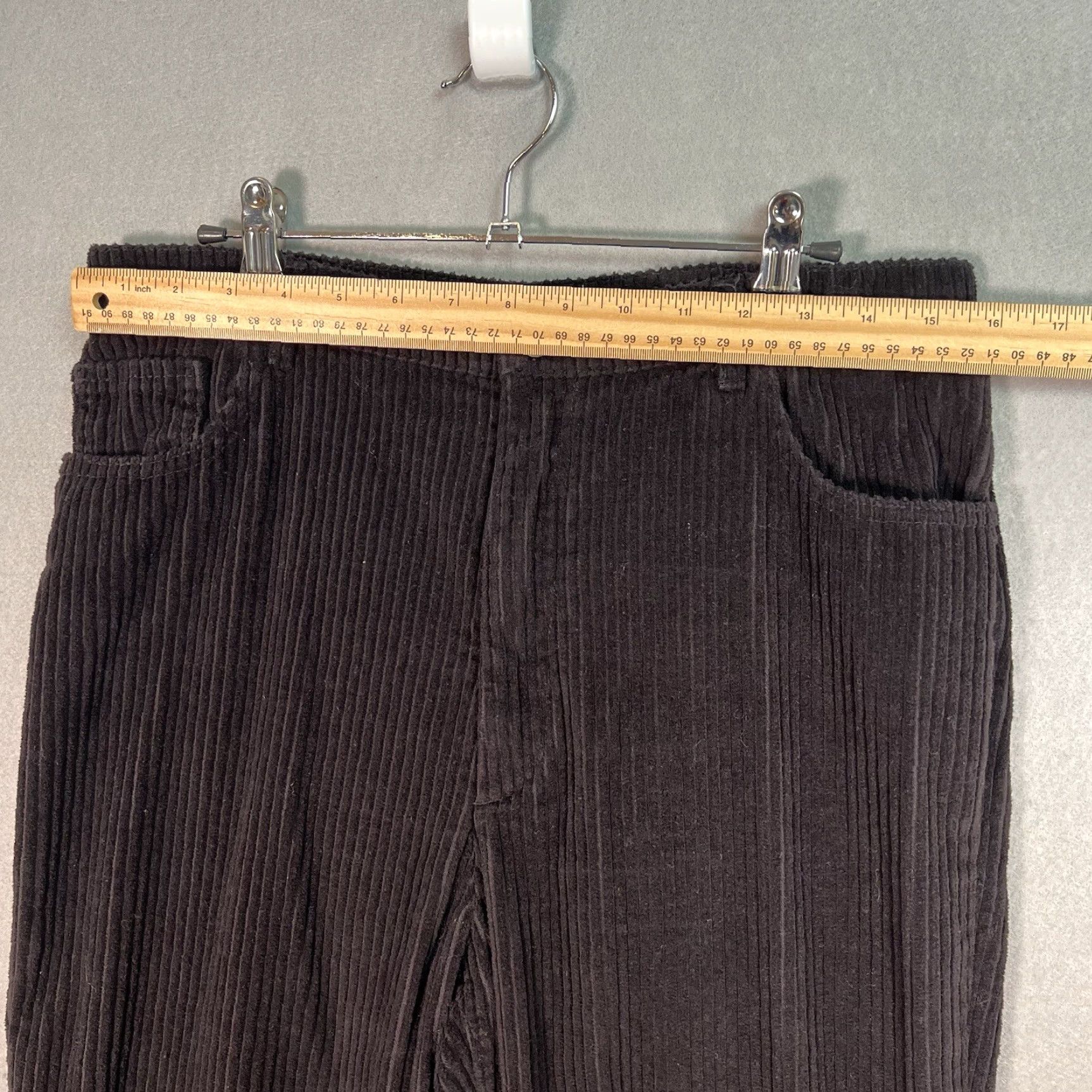 Zara Zara Pants Womens 8 Black Cotton Corduroy Straight Chino Slim Denim Collection Corduroy Pants Women's 8 Black Cotton Size 30" / US 8 / IT 44 - 2 Thumbnail