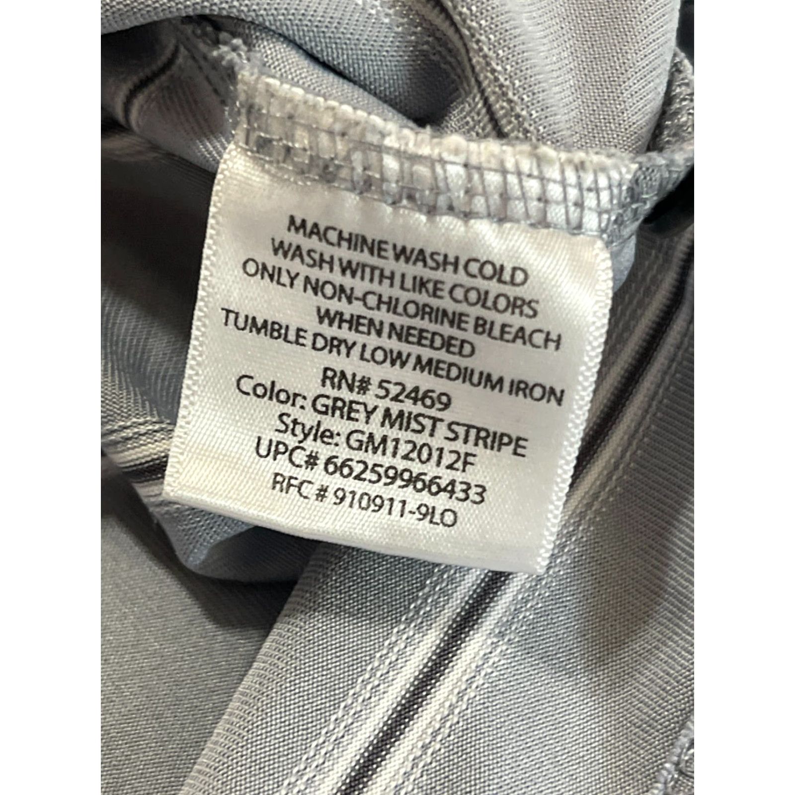 George George Polo Shirt, Men's Medium, Gray White Stripe, Short Sleeve, Casual, Brand George, Regular Fit, White, M Size US M / EU 48-50 / 2 - 6 Thumbnail
