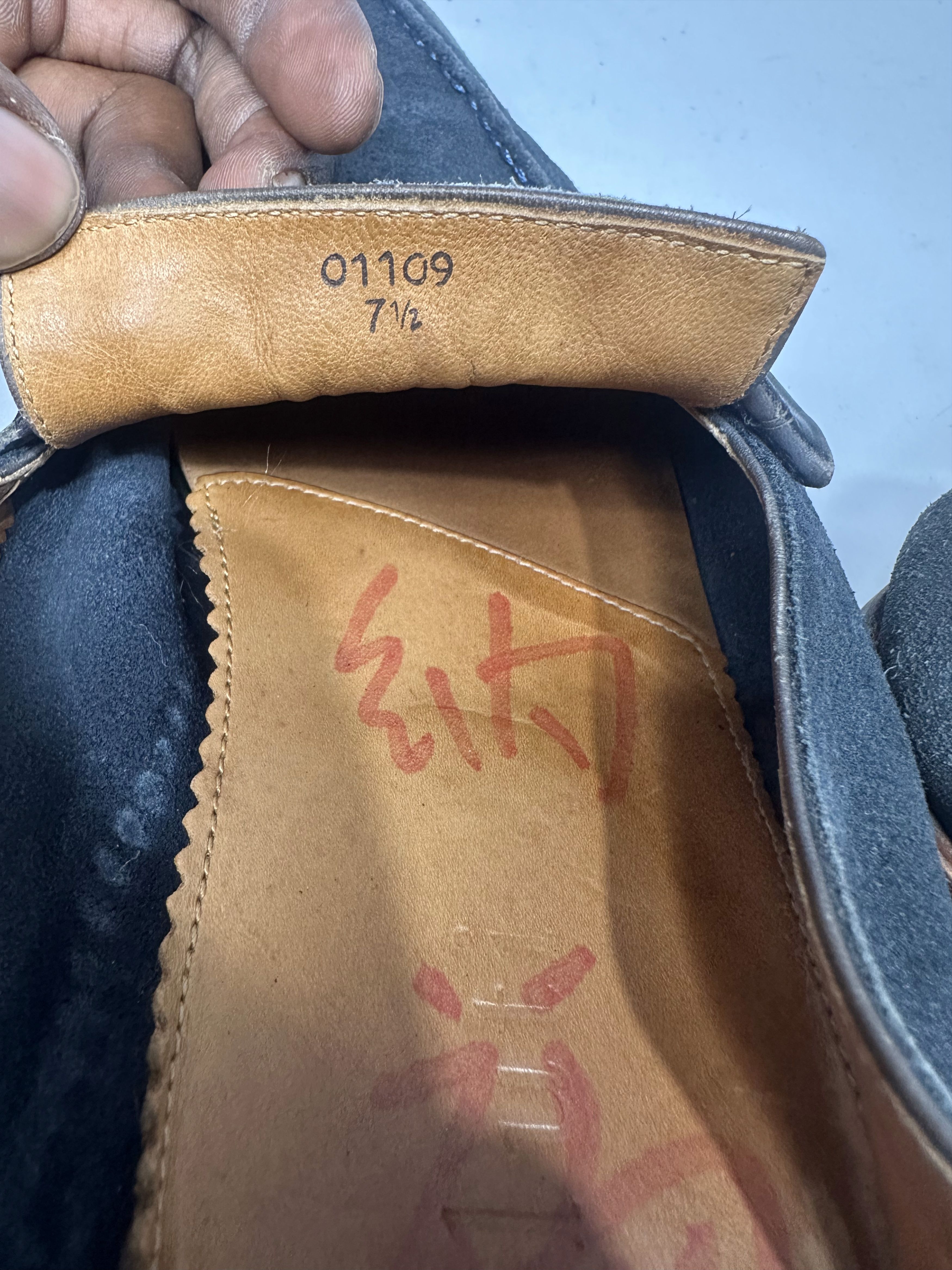 Berluti Berluti Lorenzo Scritto Blue Suede Trimmed Loafers Size US 8.5 / EU 41-42 - 9 Thumbnail