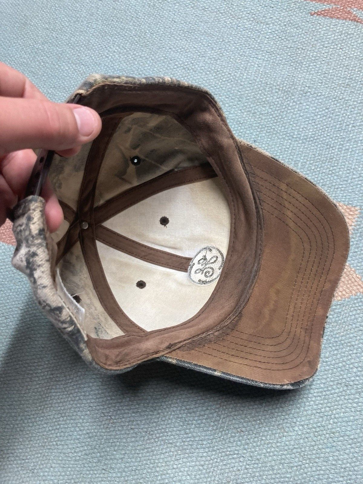 Vintage SnapBack hat camo General Electric mossy oak hunting canvas Size ONE SIZE - 7 Thumbnail