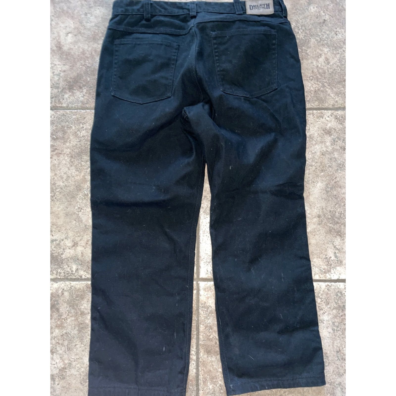 CO Duluth Trading Co Black Straight Jeans Mens 38x30 Regular Size Black 38 Inseam 30 Mens Size US 38 / EU 54 - 4 Thumbnail