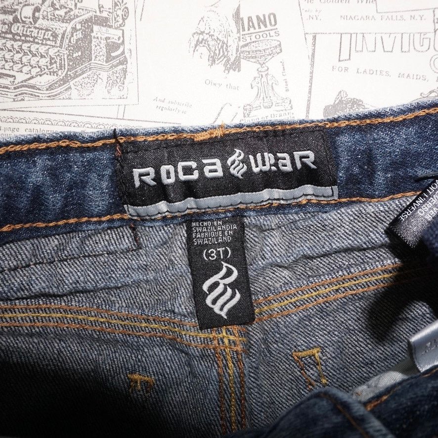 Rocawear 3T - Vintage Y2K rocawear denim pants embroider youth jeans Size 28 - 3 Thumbnail